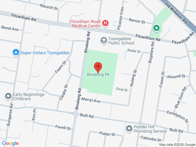 Map showing event location