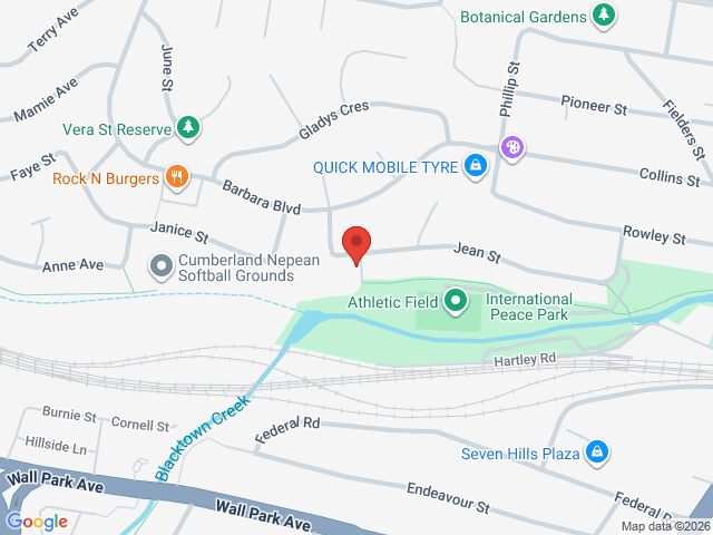 Map showing event location